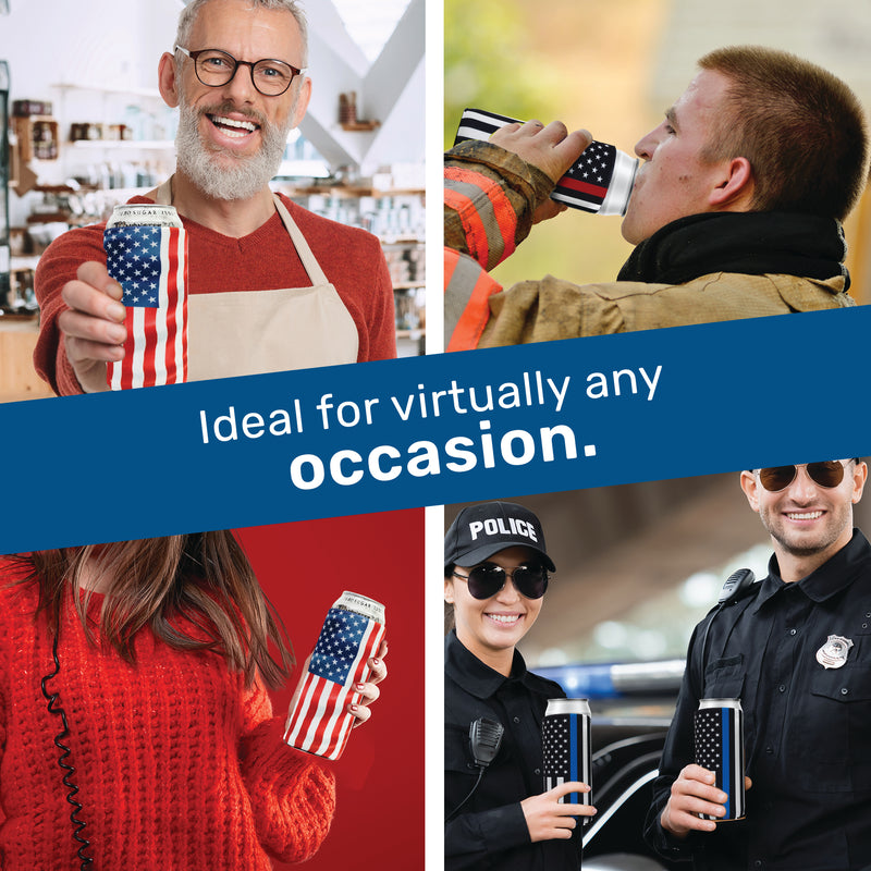 USA Flag 16 oz Tallboy 4mm Thick Neoprene -1 ,American Waving Flag