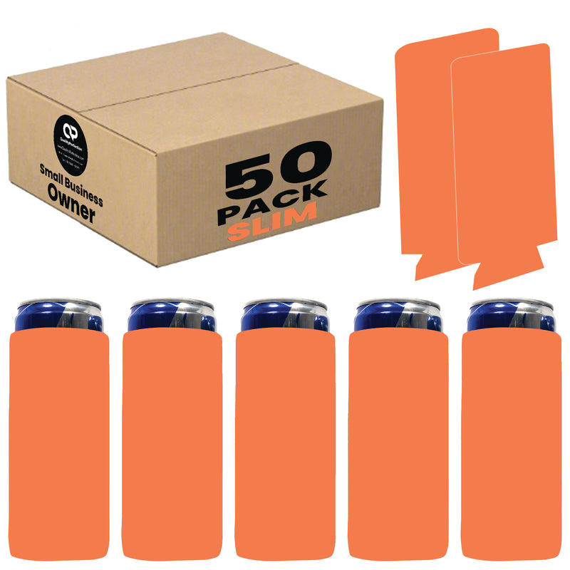 Slim Foam Can Koozie Sleeves 12 oz Blank Skinny Soft Sleeves - 50 Units