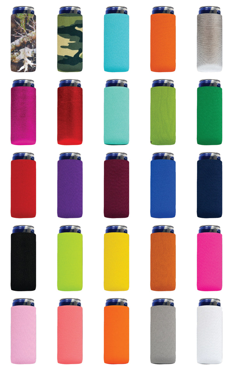 Slim Foam Can Koozie Sleeves 12 oz Blank Skinny Soft Sleeves - 50 Units
