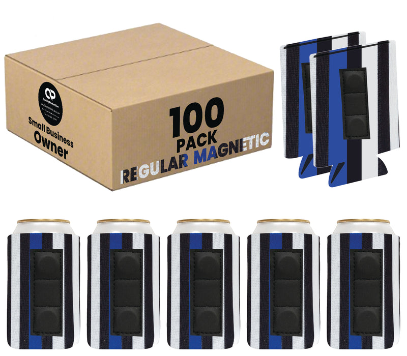 Magnetic Can Sleeve 12 oz Regular Blank Neoprene 4mm Thick - 100 Units Bulk - 3 magnets