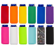 Slim Can Cooler Sleeves, Premium 4mm Skinny Can Coolers Neoprene 24 Pack - QualityPerfection