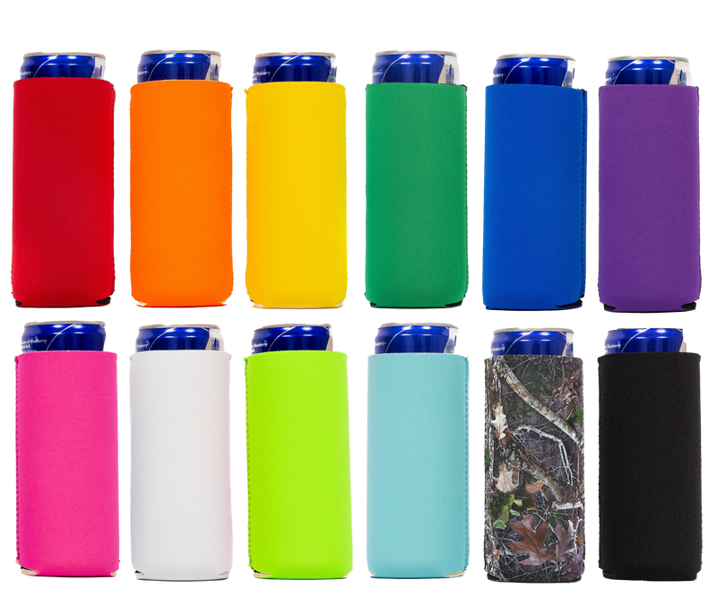 Slim Can Cooler Sleeves, Premium 4mm Skinny Can Coolers Neoprene 24 Pack - QualityPerfection
