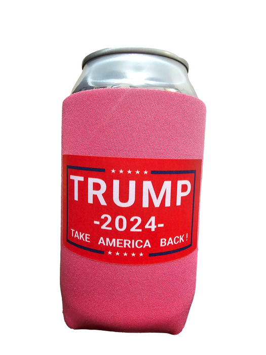 Take America Back Red Trump 2024 Regular Can Cooler Sleeves, Neoprene 4mm - 1 Unit