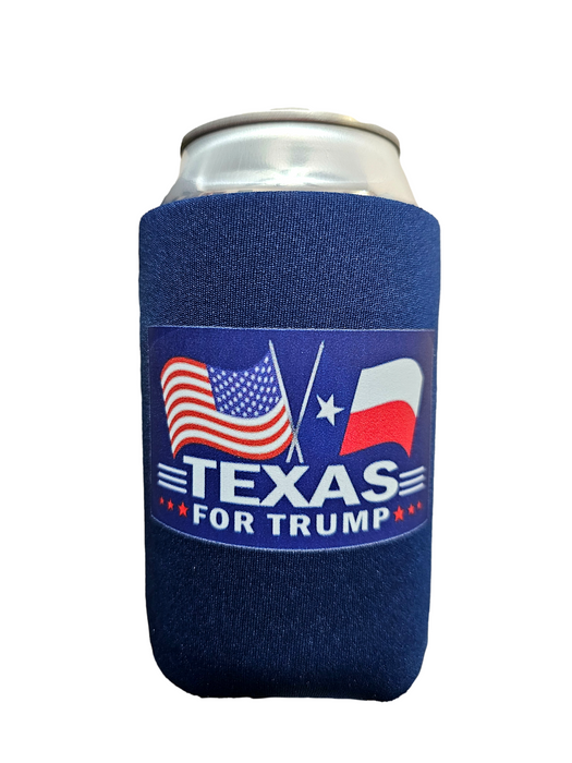 Texas For Trump 2024 Regular Can Cooler Sleeves, Neoprene 4mm - 1 Unit