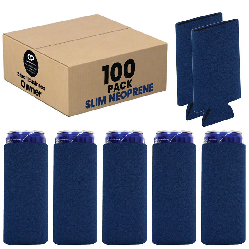Slim Blank Can Coolers, Skinny Coolie 4mm Neoprene - 100 Units