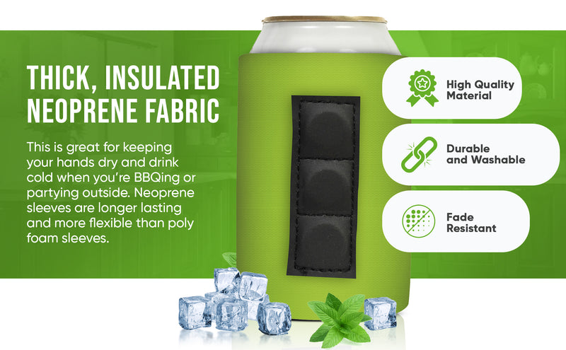 40% OFF Black Friday Magnetic Regular Neoprene 3 Magnets Can Cooler Sleeves, 4mm Thick