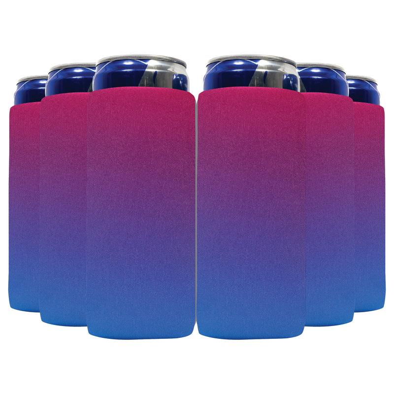Ombre Slim Can Cooler Sleeves 12oz 4mm Thick Neoprene
