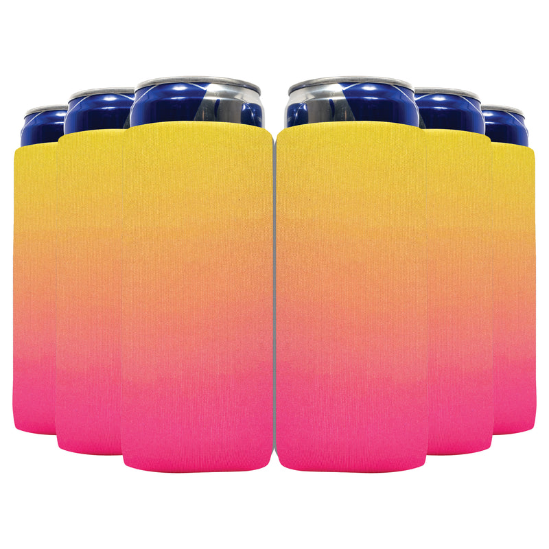 Ombre Slim Can Cooler Sleeves 12oz 4mm Thick Neoprene