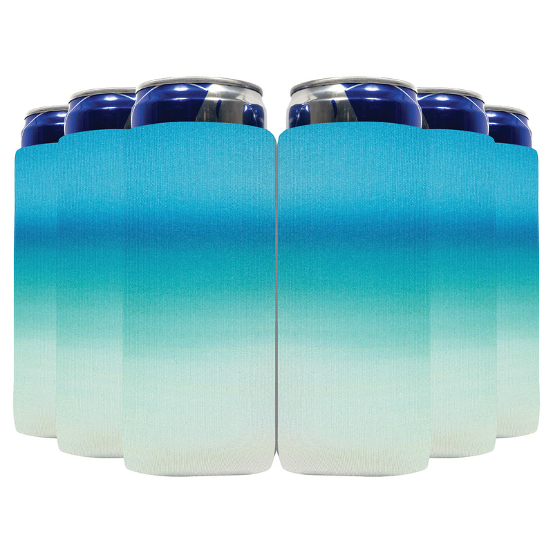 Ombre Slim Can Cooler Sleeves 12oz 4mm Thick Neoprene
