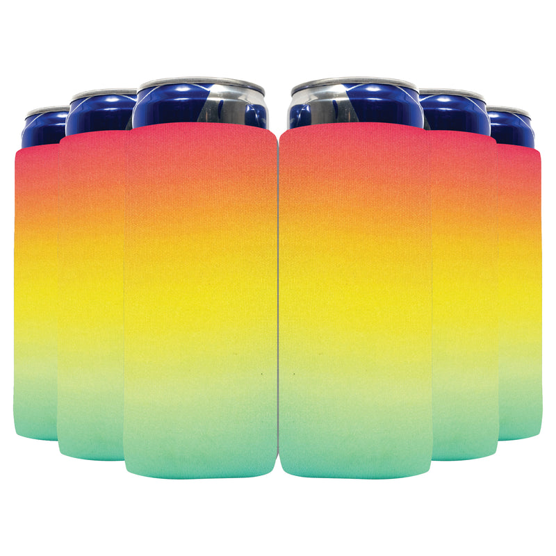 Ombre Slim Can Cooler Sleeves 12oz 4mm Thick Neoprene
