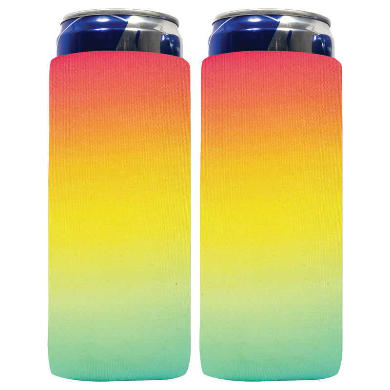 Ombre Slim Can Cooler Sleeves 12oz 4mm Thick Neoprene