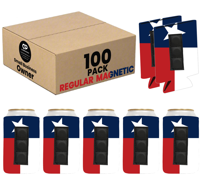 Magnetic Can Sleeve 12 oz Regular Blank Neoprene 4mm Thick - 100 Units Bulk - 3 magnets