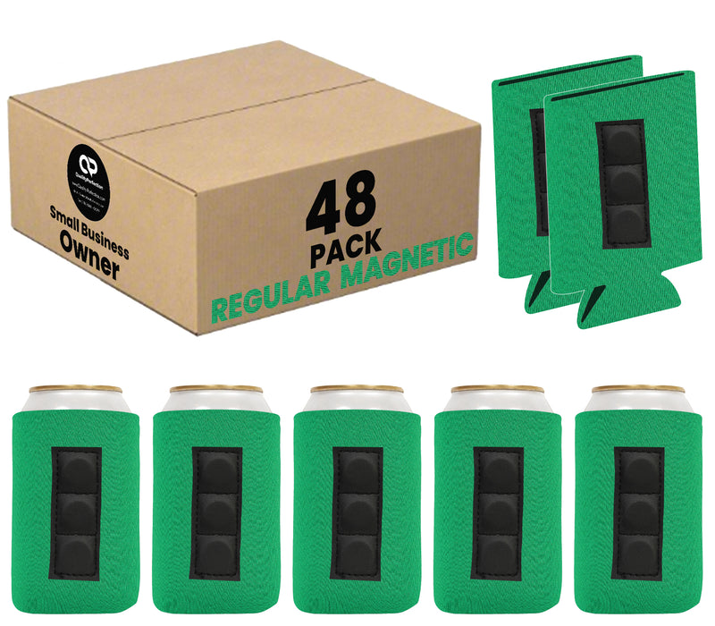 Magnetic Can Cooler 12 oz Blank Regular Neoprene 4mm Thick - 48 Units Bulk - 3 magnets
