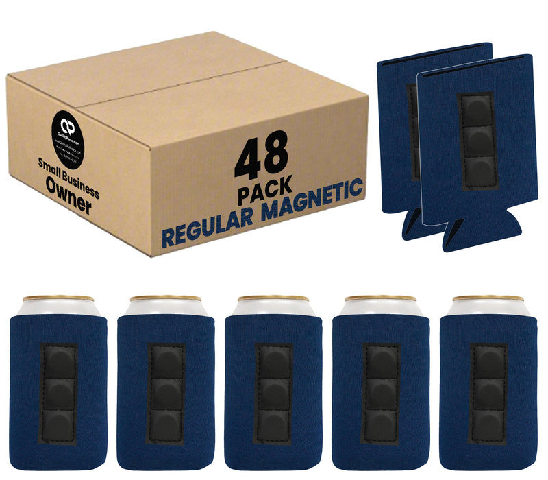 Magnetic Can Cooler 12 oz Blank Regular Neoprene 4mm Thick - 48 Units Bulk - 3 magnets