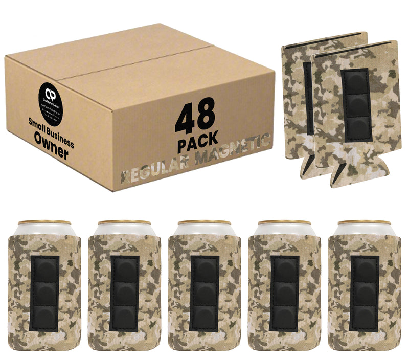 Magnetic Can Cooler 12 oz Blank Regular Neoprene 4mm Thick - 48 Units Bulk - 3 magnets