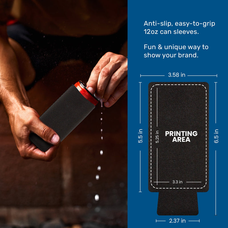 Slim Can Cooler Sleeves, Premium 4mm Skinny Can Coolers Neoprene 24 Pack - QualityPerfection