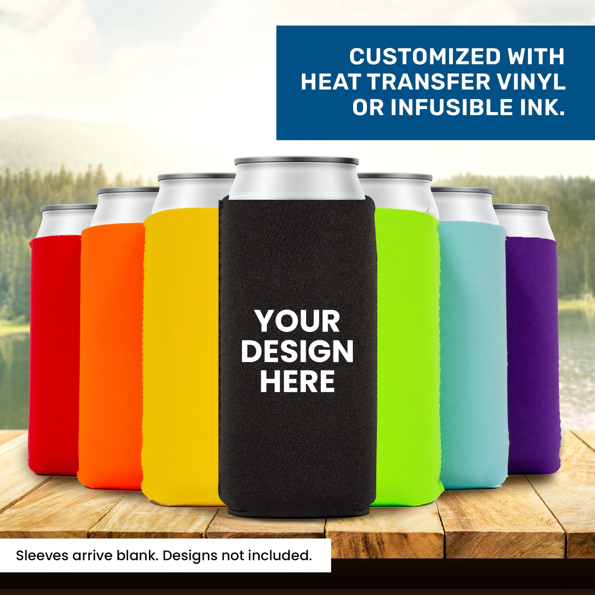 Sunsetbaby 10-Pack Slim Can Cooler – Fits 12oz Skinny Cans, Multicolor B