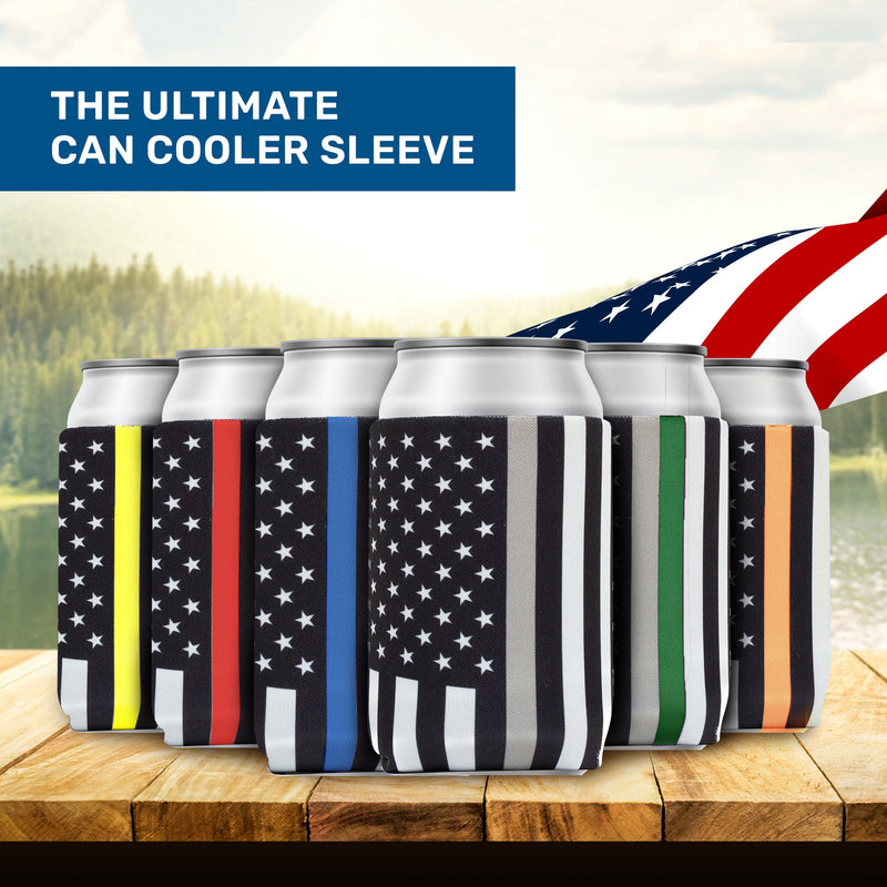 American Flag Can Coolers 4mm Thick Neoprene 12 oz