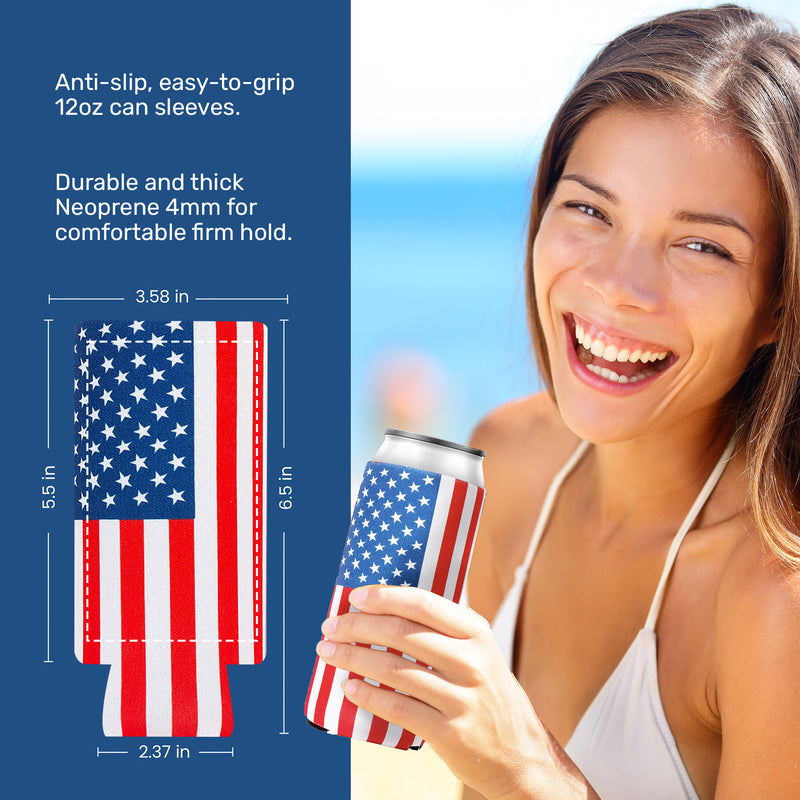Trump You Missed .....Again Slim Can Cooler Sleeves ,12 oz 4mm Neoprene