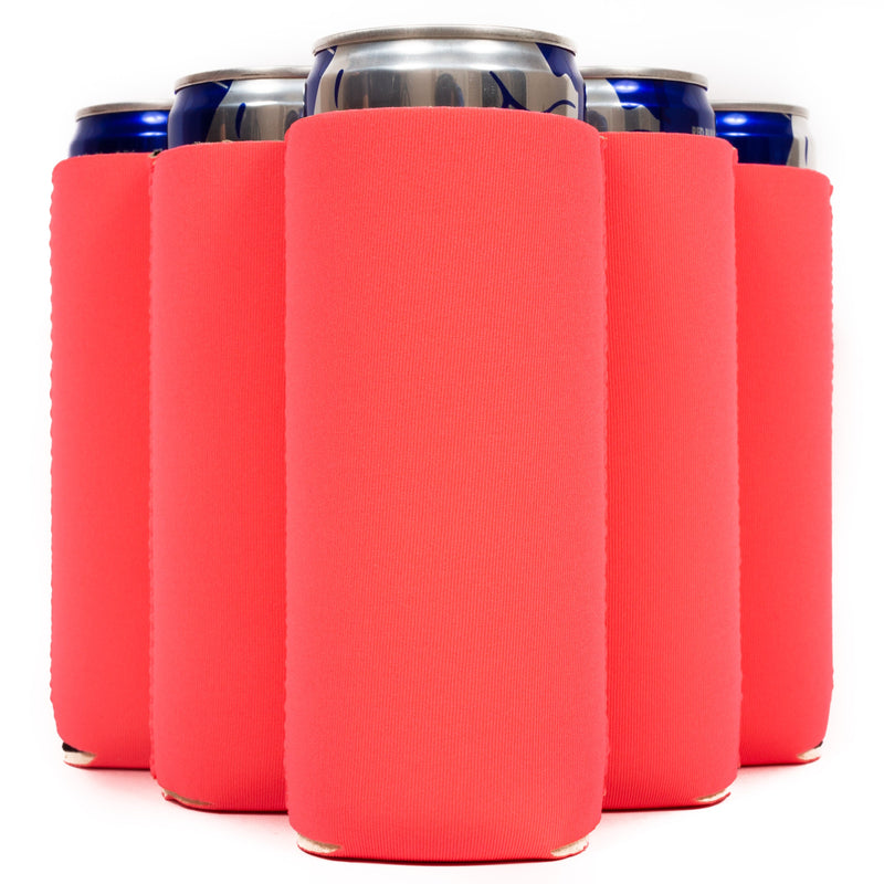 Slim Can Cooler Sleeves, Premium 4mm Skinny Can Coolers Neoprene 1, 6 and 12 Pack - QualityPerfection