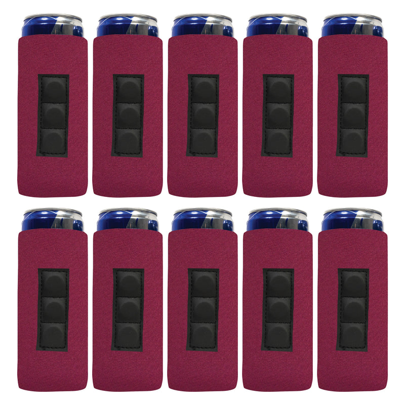 Magnetic Slim Can Cooler 12 oz, Blank 3 Magnets 4mm Neoprene - Bulk, 10 Unit
