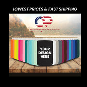 Make a lasting impression with QualityPerfection’s premium neoprene can coolers, now available in over 20 vivid color options. This image showcases a vibrant lineup of regular 12oz neoprene sleeves, with a central black sample displaying “YOUR DESIGN HERE” to illustrate custom branding potential. Crafted from high-quality 4mm thick neoprene, these coolers offer superior insulation, durability, and a snug fit for cans — making them ideal for weddings, parties, corporate promotions, and giveaways. Designed to