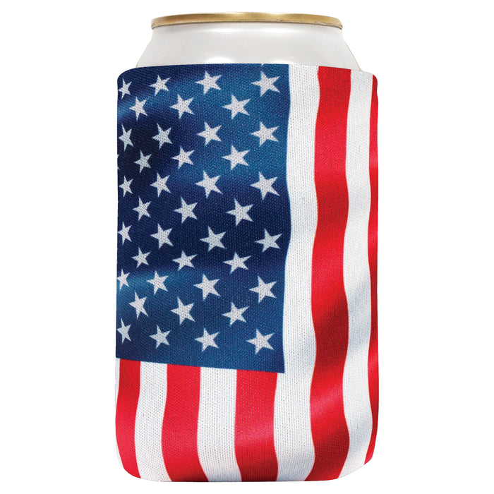 American Flag Can Coolers 4mm Thick Neoprene 12 oz