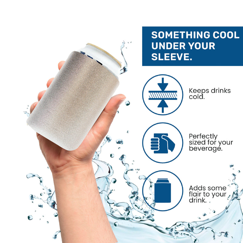 Gold Metallic Blank Can Cooler Sleeve, 12oz Regular Neoprene 4mm Thick