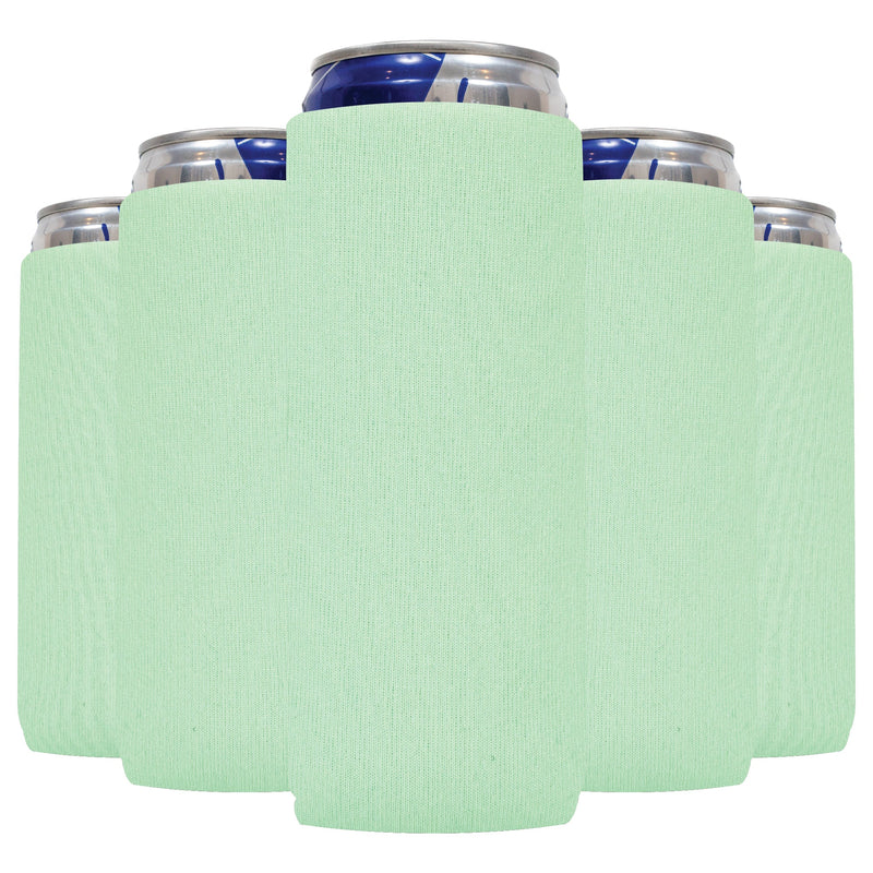 Slim Blank Can Cooler Solid Colors, 4mm Skinny Neoprene Thick - 12 Units
