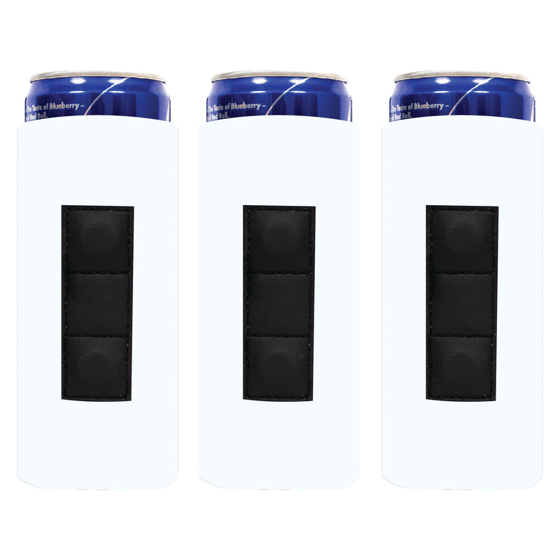 Magnetic Slim Can Cooler 12 oz, Blank 3 Magnets 4mm Neoprene - Set of 6