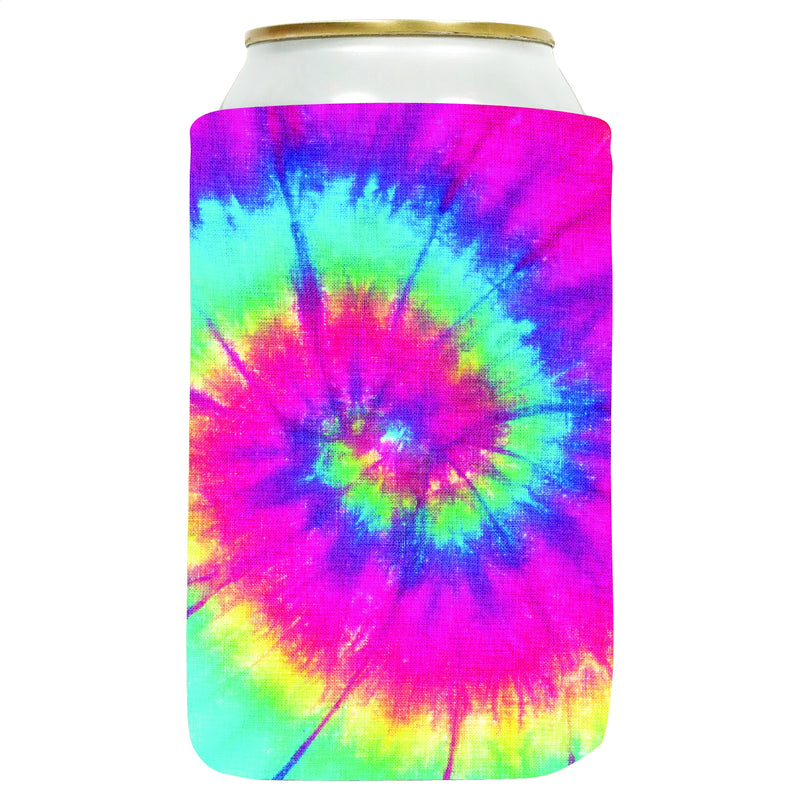Tie Dye Mix Neoprene Can Cooler Sleeve 12 oz Regular, Set of 12