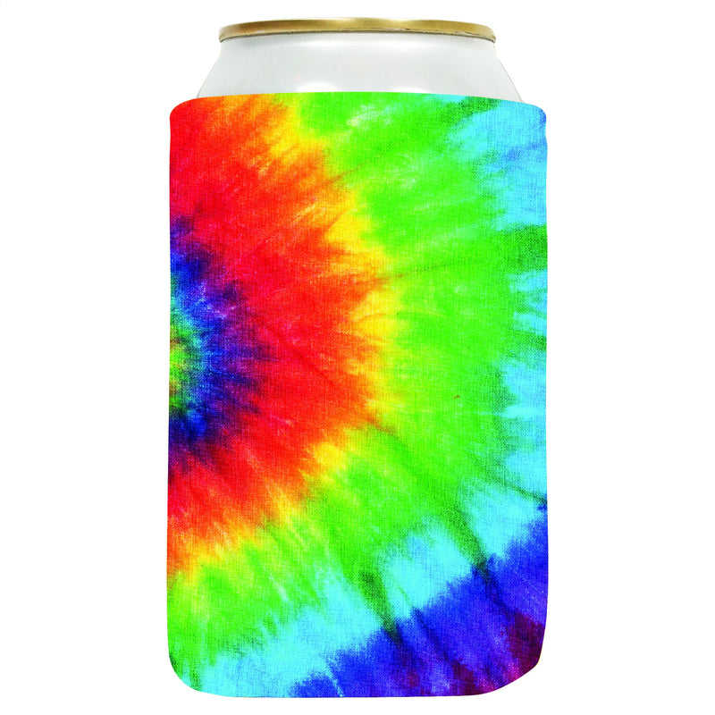 Tie Dye Mix Neoprene Can Cooler Sleeve 12 oz Regular, Set of 12