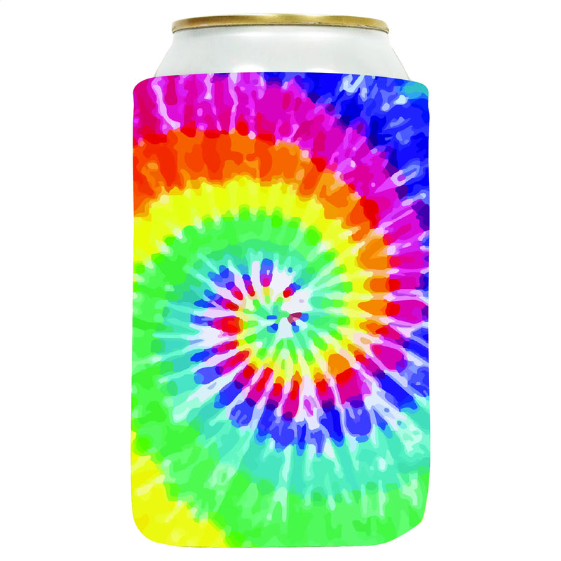 Tie Dye Mix Neoprene Can Cooler Sleeve 12 oz Regular, Set of 12
