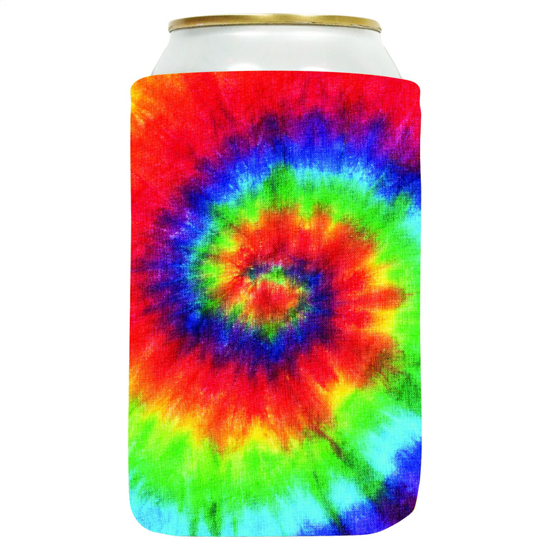 Tie Dye Mix Neoprene Can Cooler Sleeve 12 oz Regular, Set of 12