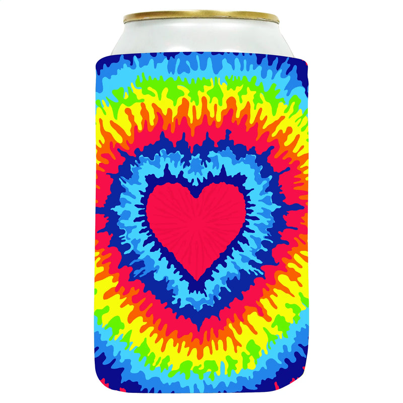 Tie Dye Mix Neoprene Can Cooler Sleeve 12 oz Regular, Set of 12