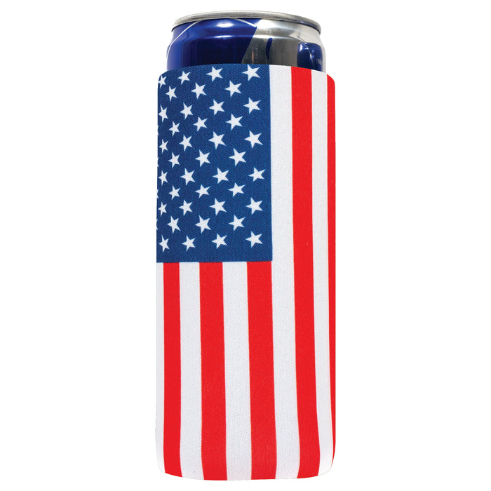 Slim Can Koozie© Sleeves, our Premium 4mm Neoprene - 6 Units - Free Shipping