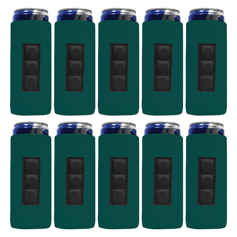 Magnetic Slim Can Cooler 12 oz, Blank 3 Magnets 4mm Neoprene - Bulk, 10 Unit