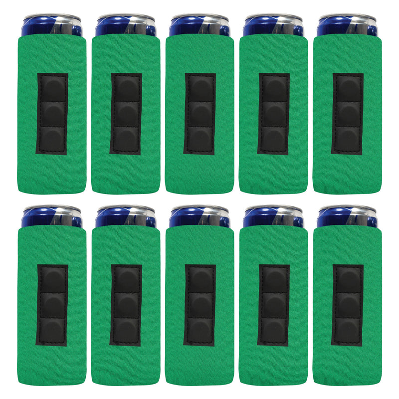 Magnetic Slim Can Cooler 12 oz, Blank 3 Magnets 4mm Neoprene - Bulk, 10 Unit