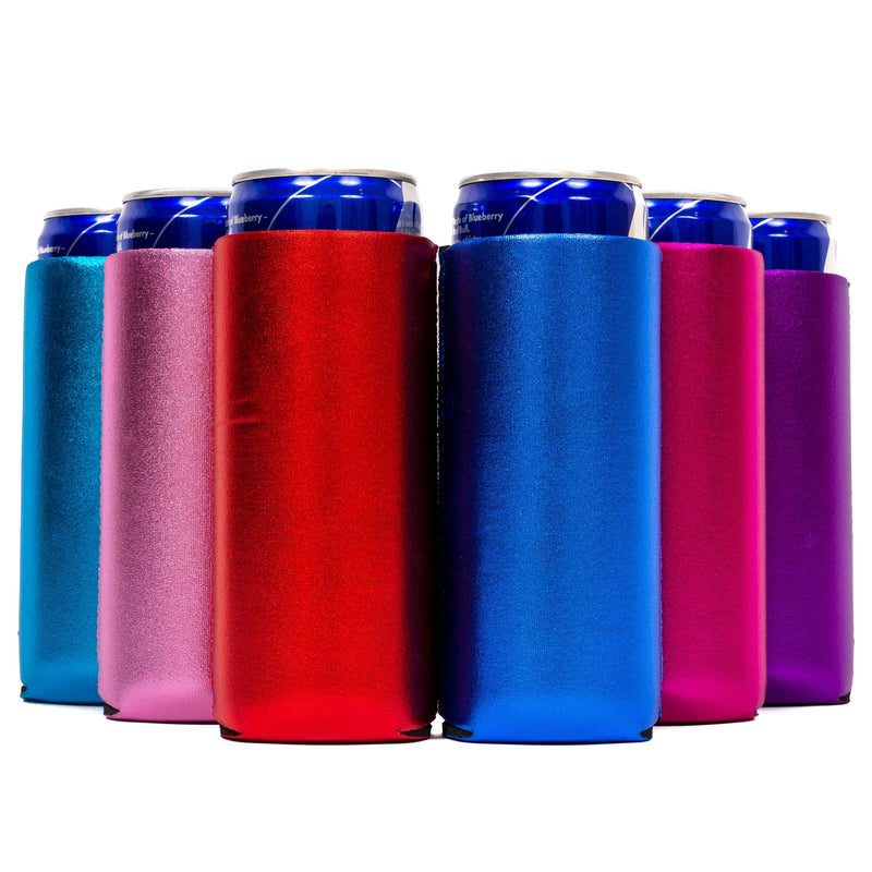 Slim Can Cooler Sleeves, Premium 4mm Skinny Can Coolers Neoprene 24 Pack - QualityPerfection