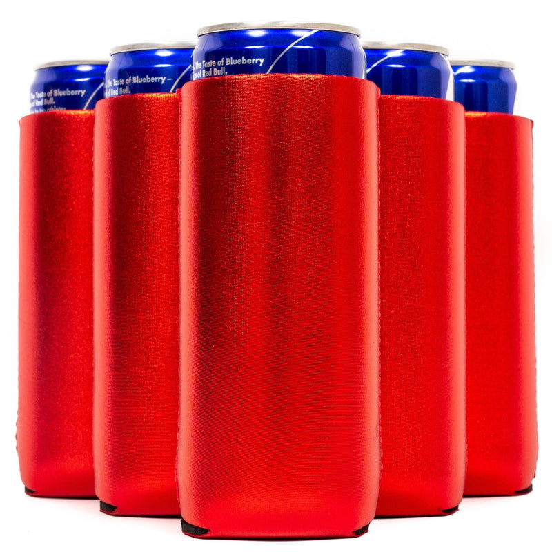 Slim Can Cooler Sleeves, Premium 4mm Skinny Can Coolers Neoprene 24 Pack - QualityPerfection