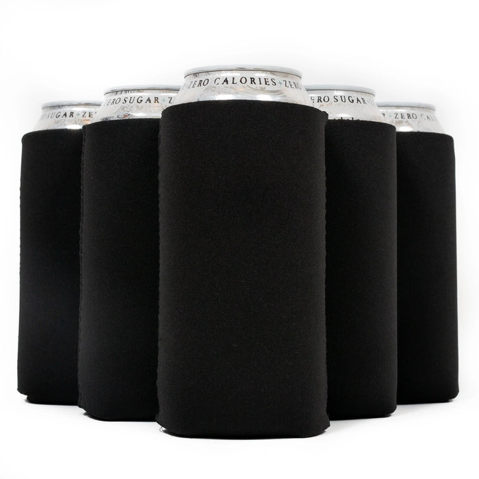16 oz Black Can Cooler , Tallboy 4mm Thick Neoprene - 1, 6 Units