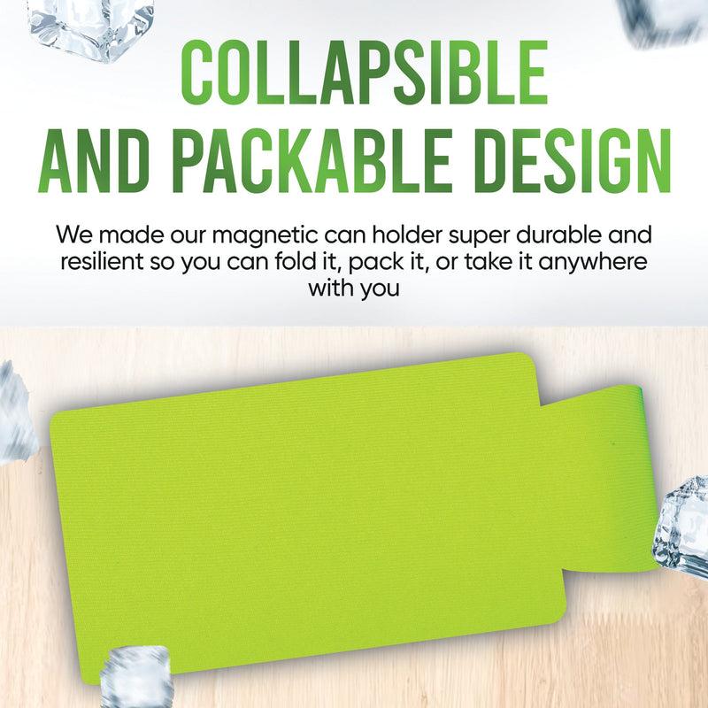 Magnetic Slim Can Cooler 12 oz, Blank 3 Magnets 4mm Neoprene - 100 Unit