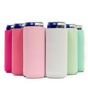 Slim Can Cooler Sleeves, Premium 4mm Skinny Can Coolers Neoprene 24 Pack - QualityPerfection