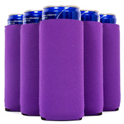 Slim Can Cooler Sleeves, Premium 4mm Skinny Can Coolers Neoprene 24 Pack - QualityPerfection