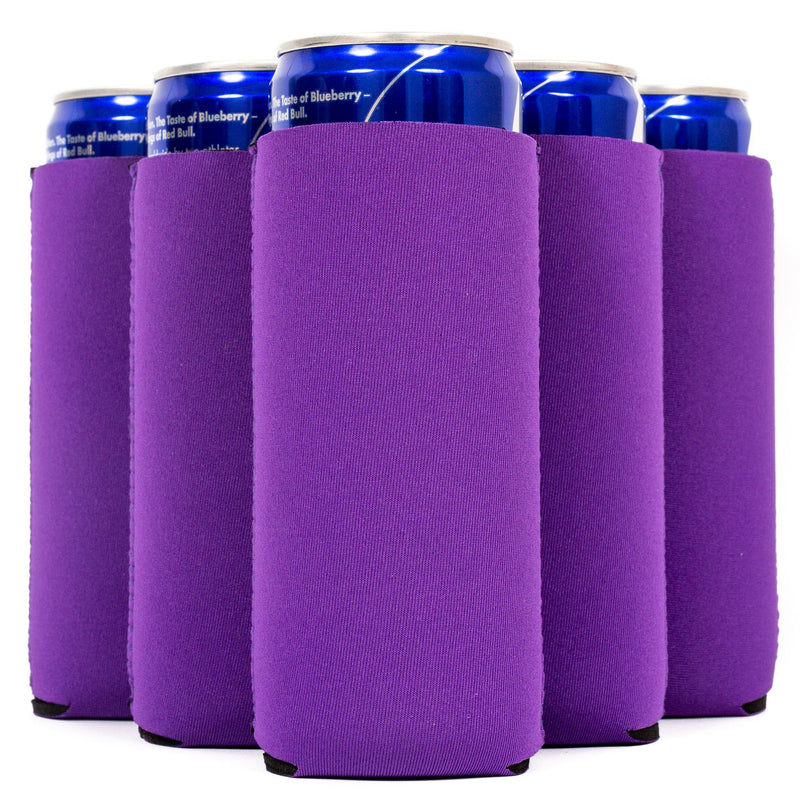 Slim Can Cooler Sleeves, Premium 4mm Skinny Can Coolers Neoprene 1, 6 and 12 Pack - QualityPerfection