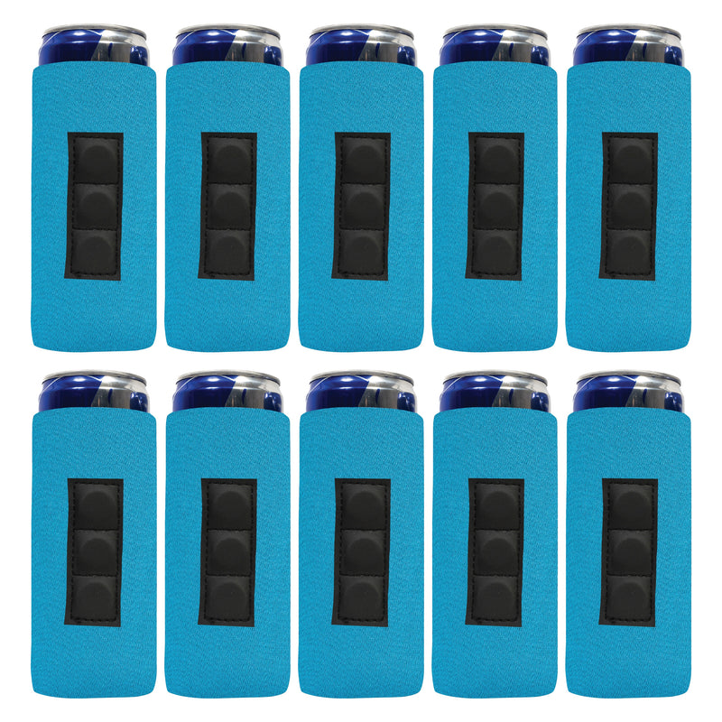 Magnetic Slim Can Cooler 12 oz, Blank 3 Magnets 4mm Neoprene - Bulk, 10 Unit