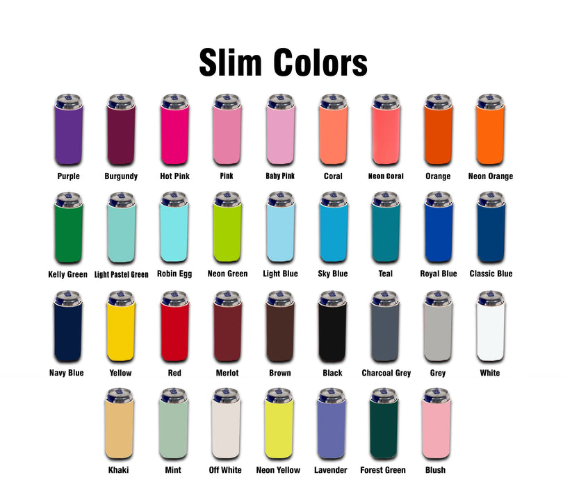 Blank Slim Foam Can Cooler 12 oz 4mm Soft Sleeves - 1, 6, 12