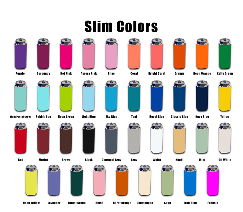 Slim Blank Can Sleeves, Premium 4mm Coolers Neoprene Bulk - 50 Units