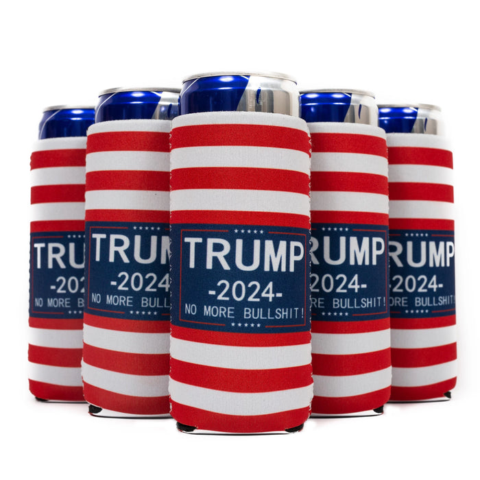 Trump 2024 Slim Can Cooler Sleeves, Neoprene 4mm - 1, 6, 12, 24