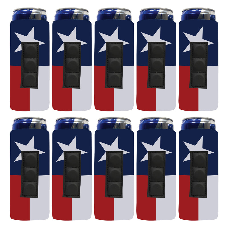 Magnetic Slim Can Cooler 12 oz, Blank 3 Magnets 4mm Neoprene - Bulk, 10 Unit